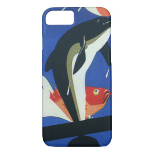 Capa Para iPhone Da Case-Mate Vintage Marine Life, Dolphin e Goldfish
