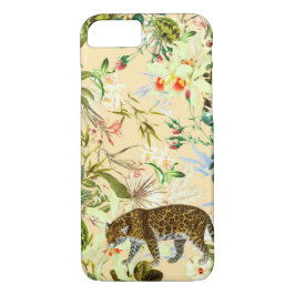 Capa iPhone 8/ 7 Vintage Modern Flower Tiger Tropical