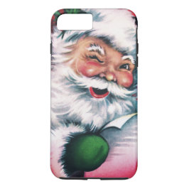 Capa iPhone 8 Plus/7 Plus Vintage Papai Noel, Feliz Natal, Feliz Pai Natal,