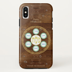 Capa Para iPhone Da Case-Mate Vintage Passover Seder Kosher Pesach Textura de ma