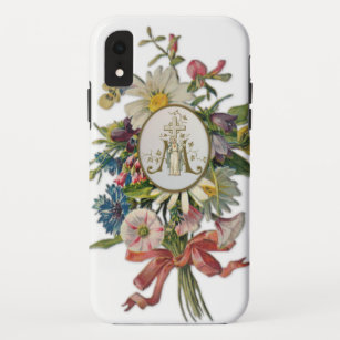 Capa Para iPhone Da Case-Mate Virgem Abençoada Maria Vintage Floral Religiosa