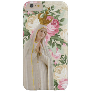 Capa Barely There Para iPhone 6 Plus Virgem Católica Maria Fátima Religiosa Floral