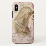 Capa Para iPhone Da Case-Mate Virgem Maria Vintage Católica Religiosa<br><div class="desc">Esta é uma bela imagem religiosa católica tradicional da Virgem Maria Abençoada,  sob o título Rosa Mystica,  com um fundo francês vintage com rosas cor-de-rosa.</div>