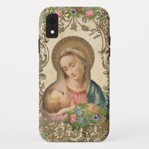 Capa Para iPhone Da Case-Mate Virgem Religiosa Mary Baby Jesus Vintage Floral
