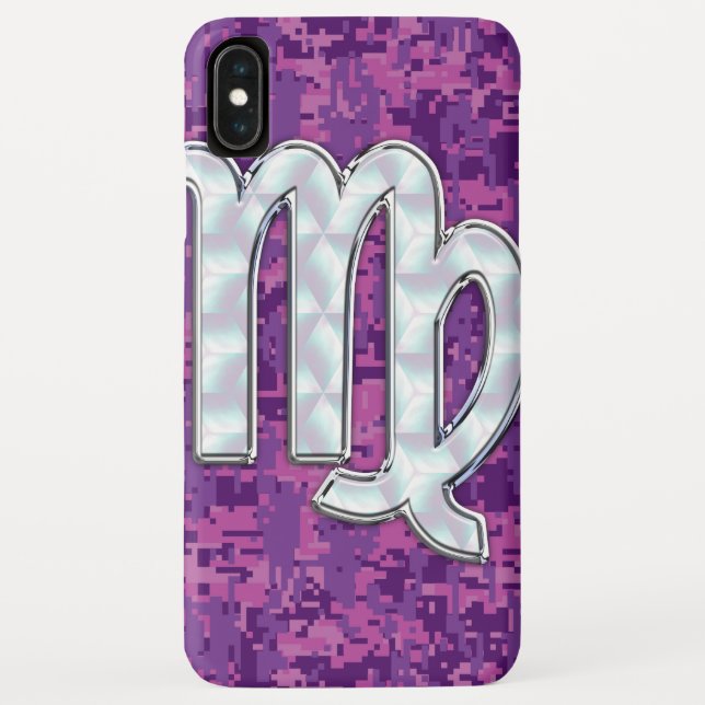 Capa Para iPhone, Case-Mate Virgo Zodiac Sinal Vibrante Camo Digital Fuchsia (Verso)