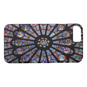 Capa iPhone 8/ 7 Vitral colorido da catedral de Notre-Dame