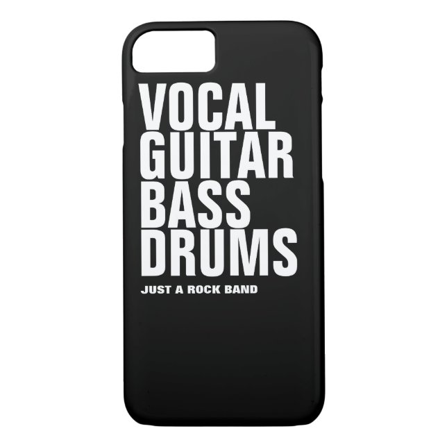 Capa Para iPhone, Case-Mate vocal, violão, baixo, tambores... rock (Verso)