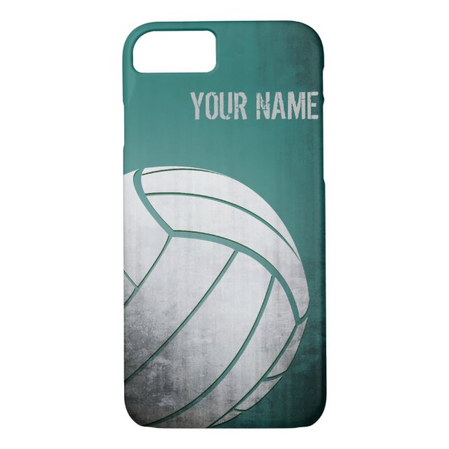 Capa Para iPhone, Case-Mate Voleibol com máscara do verde do efeito do Grunge (Verso)