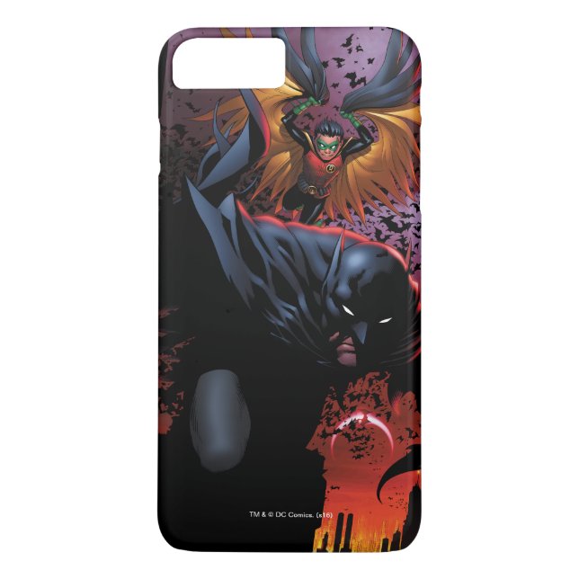 Capa Para iPhone, Case-Mate Voo Batman & Robin sobre Gotham (Verso)