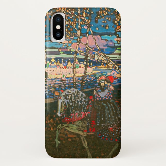 Capa Para iPhone, Case-Mate Wassily Kandinsky O Casal a Cavalo Arte Russa (Verso)