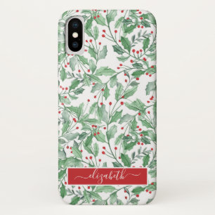 Capa Para iPhone Da Case-Mate Watercolor Christmas Greenery