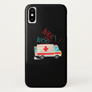 Capa Para iPhone Da Case-Mate WEE WOO AMR. EMT AMR. Paramedic Tee Funny