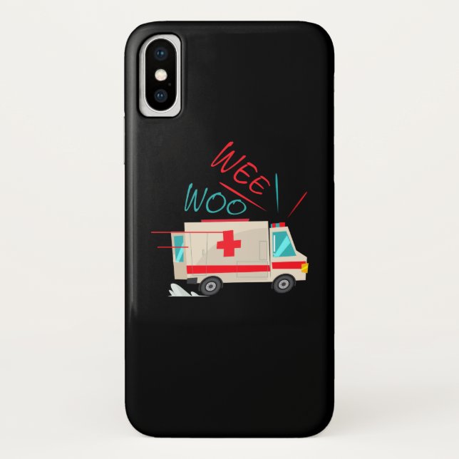 Capa Para iPhone, Case-Mate WEE WOO AMR. EMT AMR. Paramedic Tee Funny (Verso)