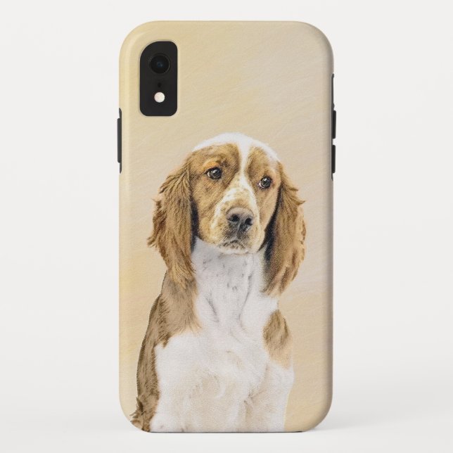 Capa Para iPhone, Case-Mate Welsh Springer Spaniel Painting - Arte Original De (Verso)