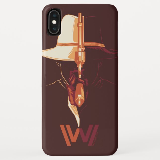 Capa Para iPhone, Case-Mate Westworld | Gráfico de separação de chapéu preto b (Verso)