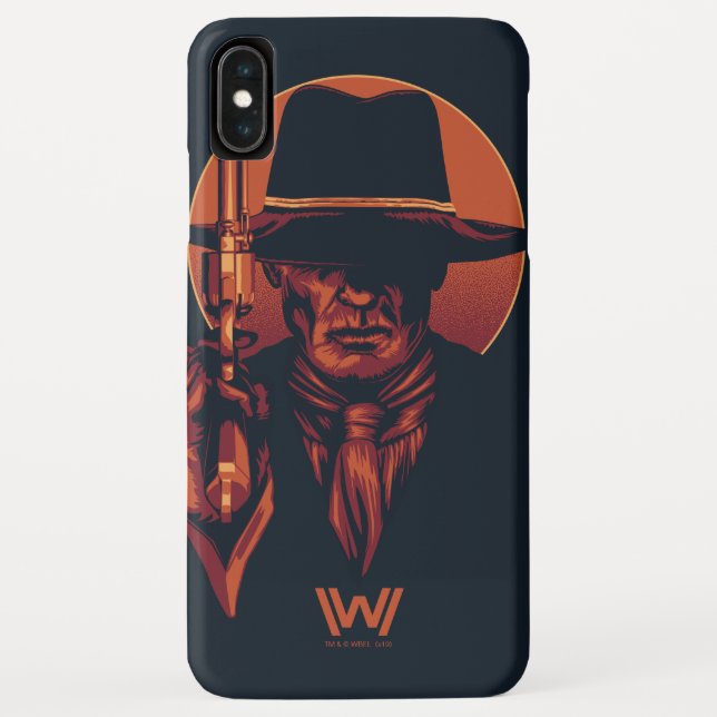 Capa Para iPhone, Case-Mate Westworld | Homem de preto com revólver (Verso)