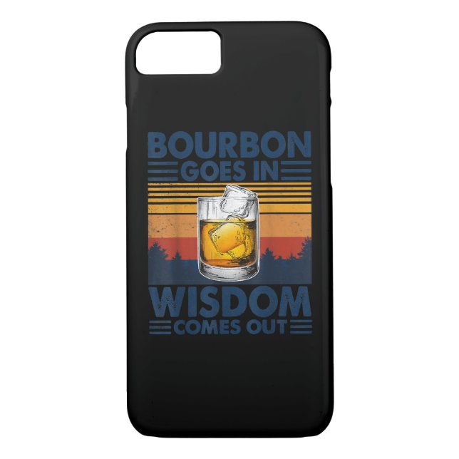 Capa Para iPhone, Case-Mate Whiskey Bourbon entra na sabedoria sai (Verso)