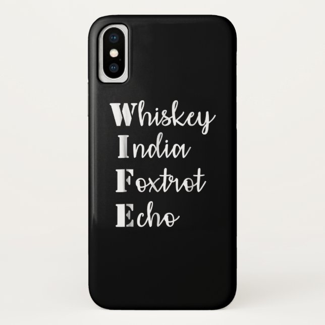Capa Para iPhone, Case-Mate Whiskey India Foxtrot Echo (Verso)