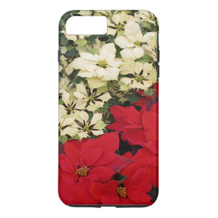 Capa Para iPhone Da Case-Mate White e Red Poinsettias I Feriado Floral