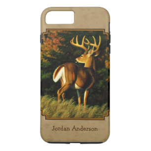 Capa iPhone 8 Plus/7 Plus Whitetail Buck Deer Hunting Tan