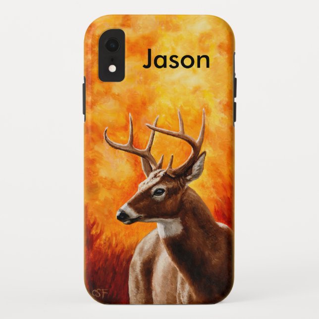Capa Para iPhone, Case-Mate Whitetail Deer Trophy Buck Head (Verso)