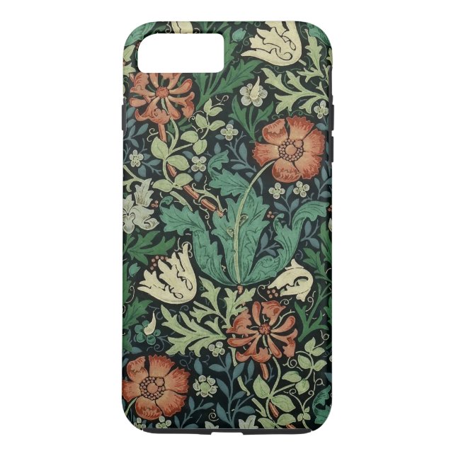 Capa Para iPhone, Case-Mate William Morris Compton Floral Art Nouveau Pattern (Verso)