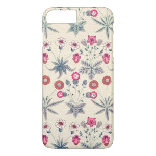 Capa iPhone 8 Plus/7 Plus William Morris Daisy Padrão Floral Vermelho Laran