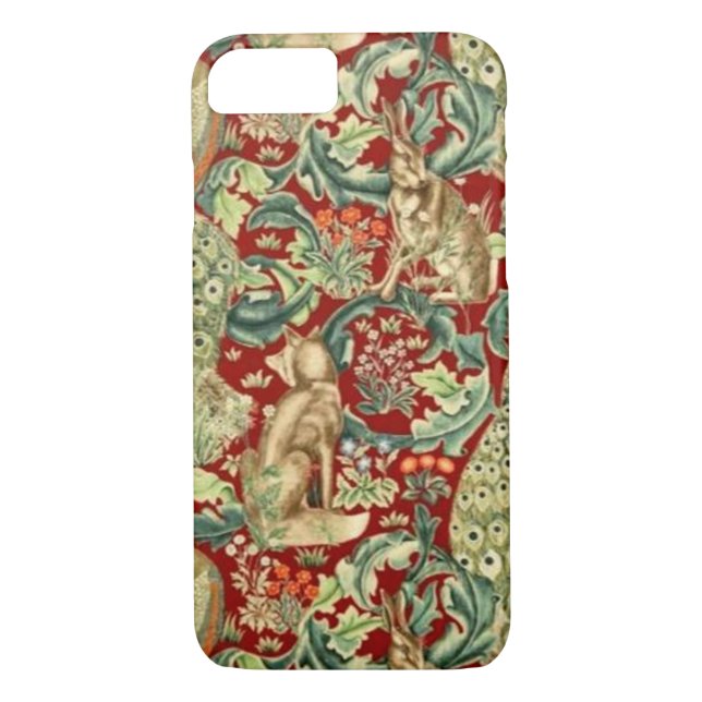 Capa Para iPhone, Case-Mate William Morris Red Pattern Forest (Verso)