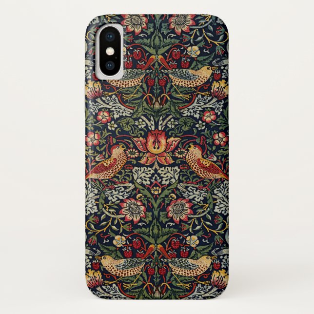 Capa Para iPhone, Case-Mate William Morris Strawberry Thief Têxtil (Verso)
