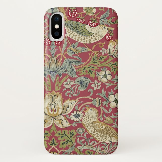 Capa Para iPhone, Case-Mate William Morris Strawberry Thief Têxtil (Verso)
