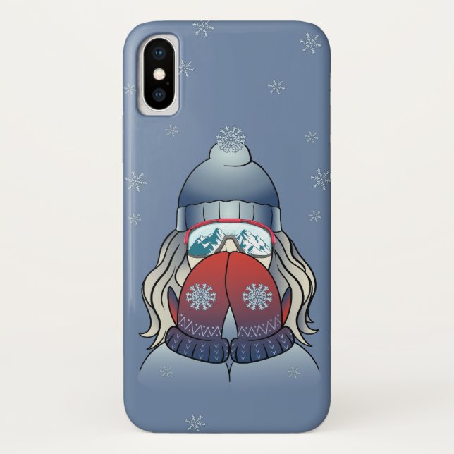 Capa Para iPhone, Case-Mate Winter Girl  (Verso)