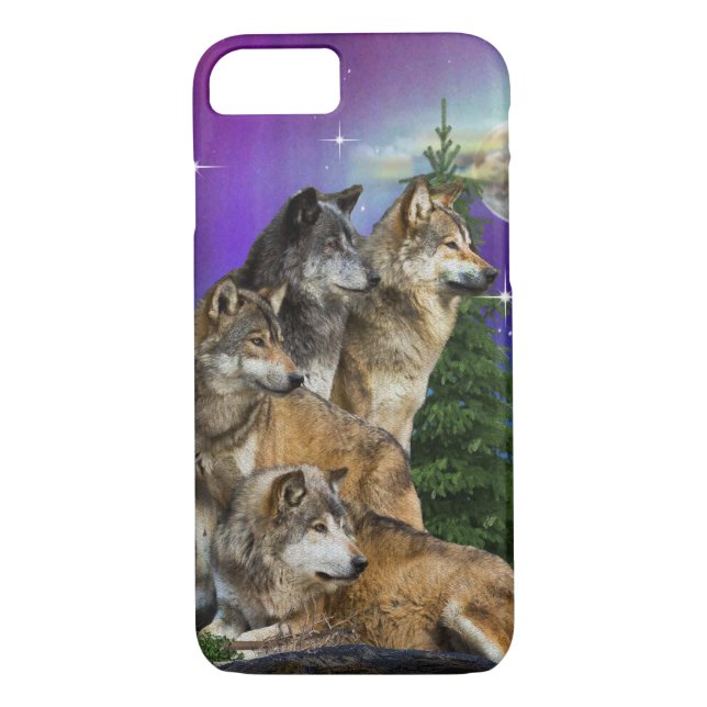 Capa Para iPhone, Case-Mate Wolf e Moon (Verso)