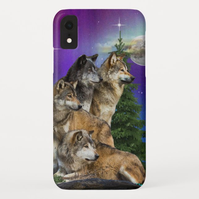 Capa Para iPhone, Case-Mate Wolf e Moon (Verso)