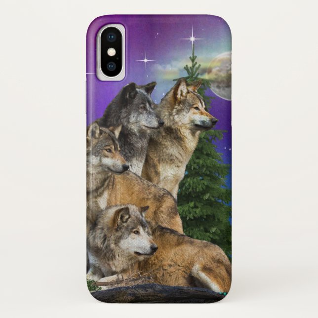 Capa Para iPhone, Case-Mate Wolf e Moon (Verso)