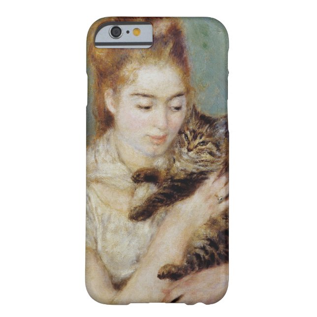 Capa Para iPhone, Case-Mate <Woman with a Cat> por Pierre-Auguste Renoir (Verso)