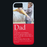 Capa iPhone 8/ 7 World's Best Ever Dad Definition Fun Photo Red<br><div class="desc">Personalise the photo and definition for your special dad to create a unique gift for Father's day,  birthdays,  Christmas or any day you want to show how much he means to you. A perfect way to show him how amazing he is every day. Designed by Thisisnotme©</div>