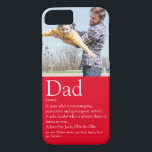 Capa iPhone 8/ 7 World's Best Ever Dad Definition Fun Photo Red<br><div class="desc">Personalise the photo and definition for your special dad to create a unique gift for Father's day,  birthdays,  Christmas or any day you want to show how much he means to you. A perfect way to show him how amazing he is every day. Designed by Thisisnotme©</div>