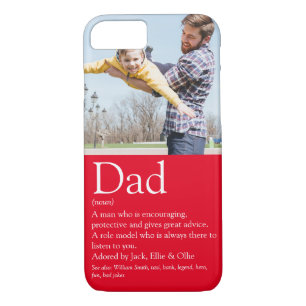 Capa iPhone 8/ 7 World's Best Ever Dad Definition Fun Photo Red