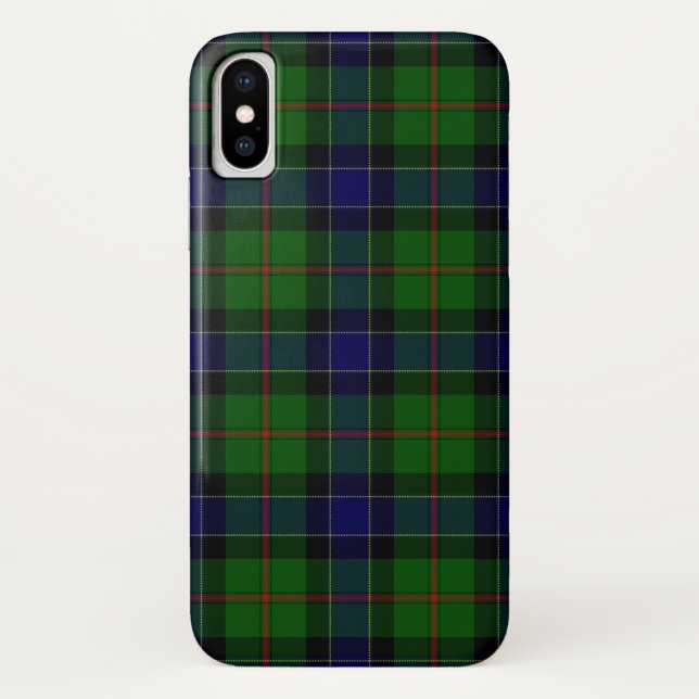 Capa Para iPhone, Case-Mate Xadrez azul-tartan-gilvie (Verso)