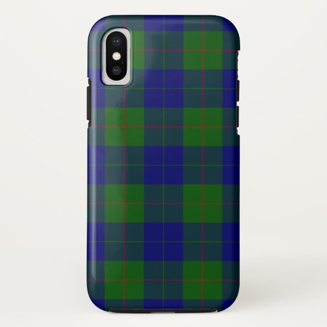 Capa Para iPhone, Case-Mate xadrez azul verde Barclay tartan (Verso)