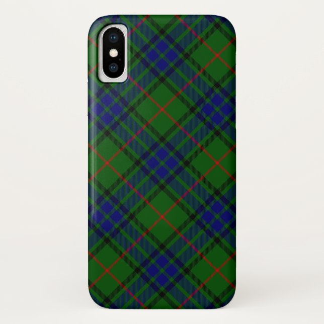 Capa Para iPhone, Case-Mate xadrez azul verde Lauder tartan (Verso)