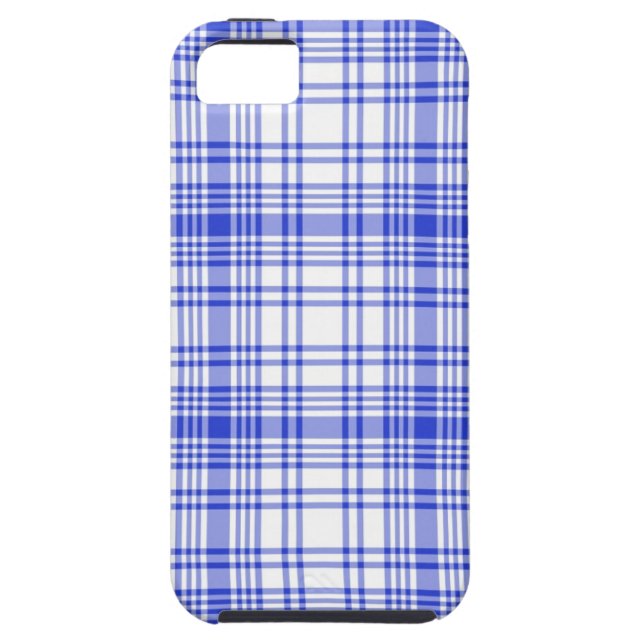 Capa Para iPhone, Case-Mate Xadrez branca azul 2 (Traseira)