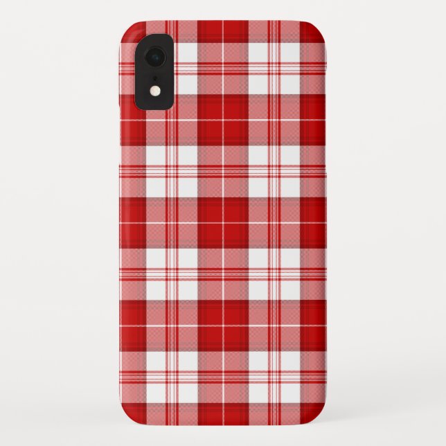 Capa Para iPhone, Case-Mate Xadrez branca tartan tartan (Verso)