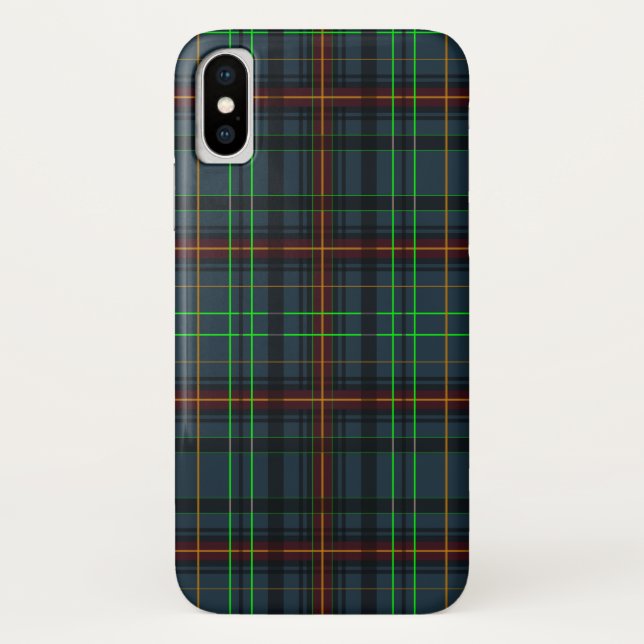 Capa Para iPhone, Case-Mate Xadrez em azul, laranja, verde... (Verso)