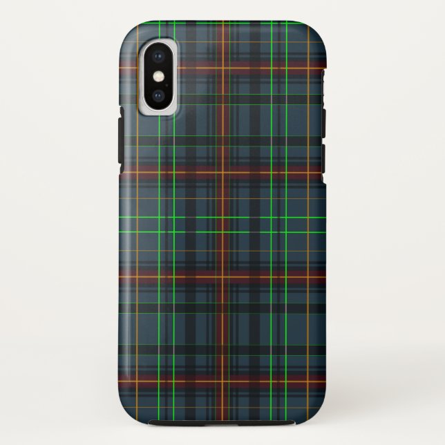 Capa Para iPhone, Case-Mate Xadrez em azul, laranja, verde... (Verso)