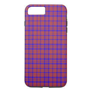 Capa iPhone 8 Plus/7 Plus Xadrez Geométrico Vermelho e Azul