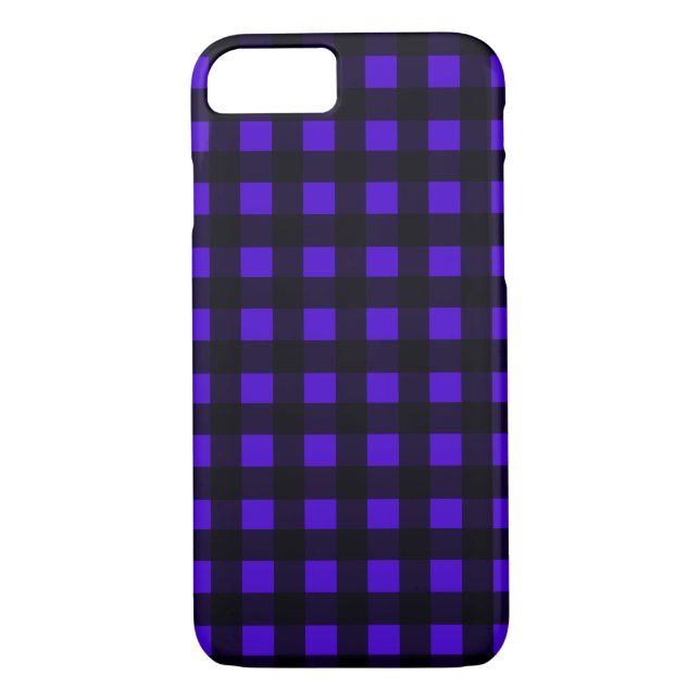 Capa Para iPhone, Case-Mate Xadrez Grande de Buffalo Azul (Verso)