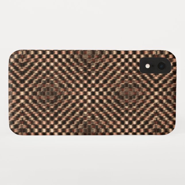 Capa Para iPhone, Case-Mate Xadrez marrom sujo e confuso sobre o outro (Verso (Horizontal))