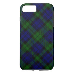 Capa Para iPhone Da Case-Mate xadrez verde azul de tartan Black Watch