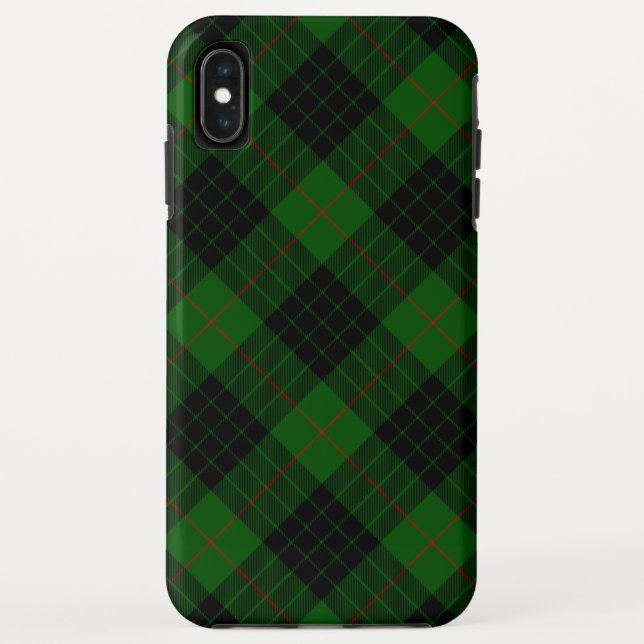 Capa Para iPhone, Case-Mate Xadrez verde preto tartan Gunn (Verso)